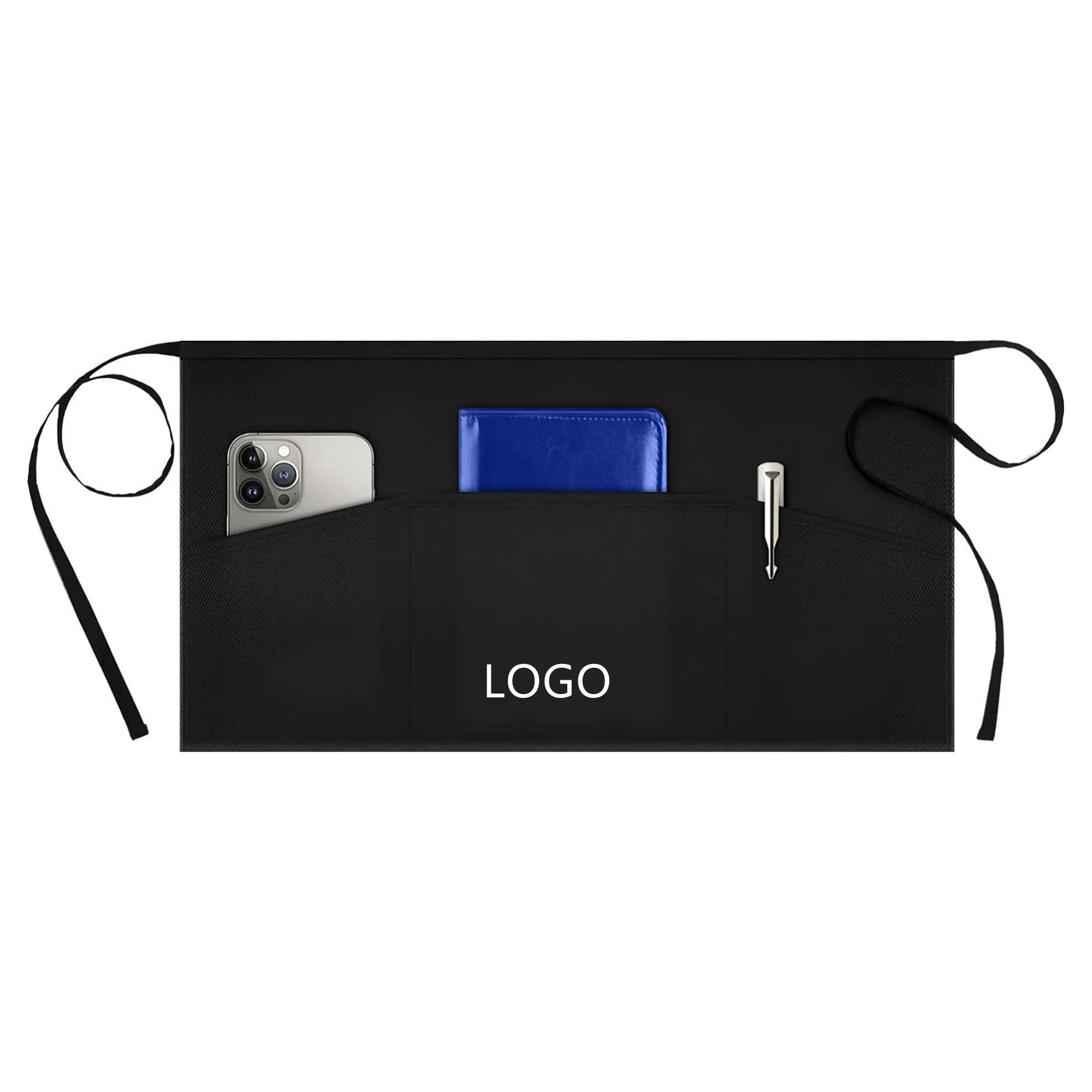 Waterdrop Resistant Waist Aprons With 3 Pockets Item No#30079