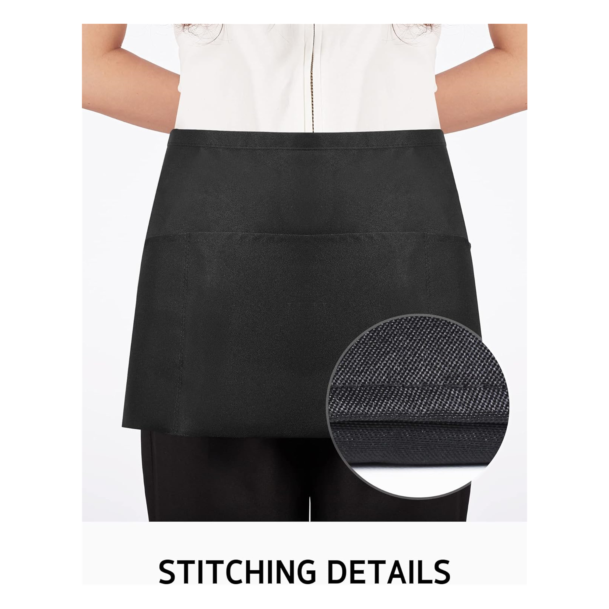 Waterdrop Resistant Waist Aprons With 3 Pockets Item No#30079 - Image 4