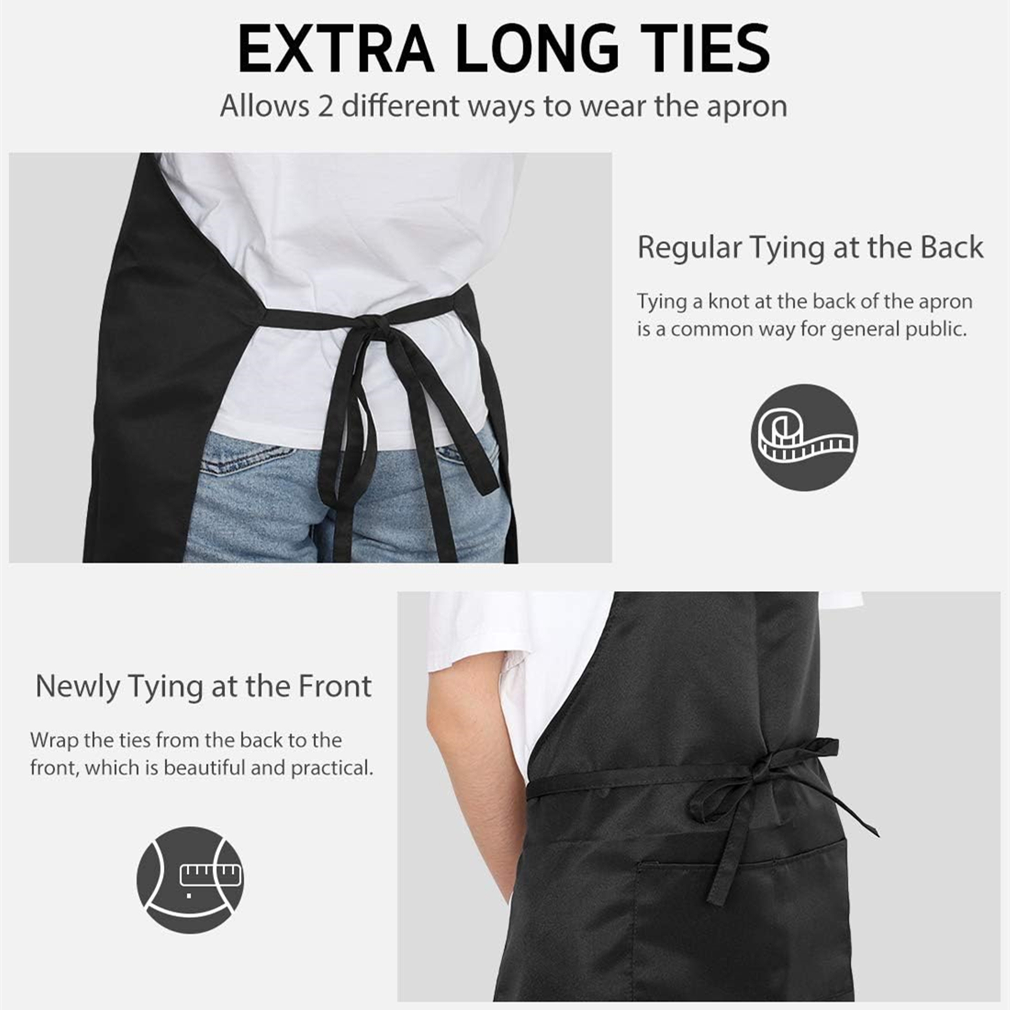 Waterdrop Resistant Adjustable Bib Apron With 2 Pockets Item No#30082 - Image 4