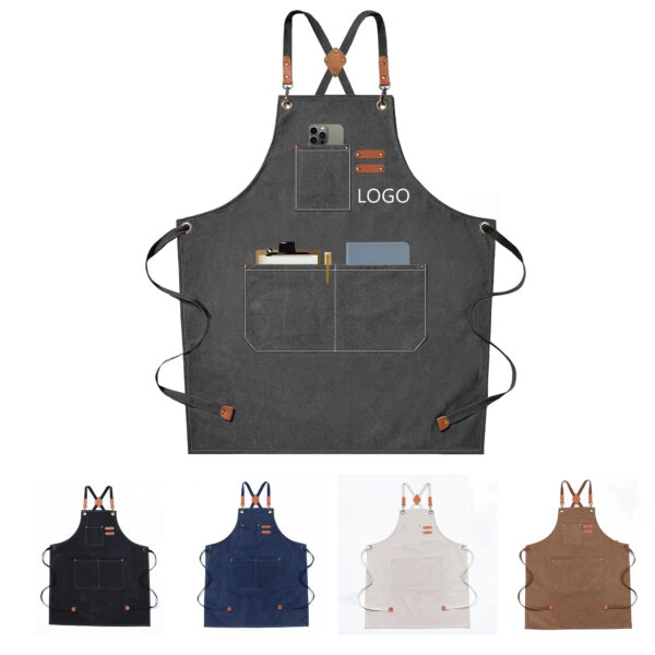 Heavy Duty Adjustable Work Apron With Large Pockets Item No#30083