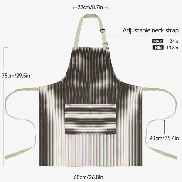 Adjustable Cooking Aprons With 2 Pockets Item No#30084 - Image 2