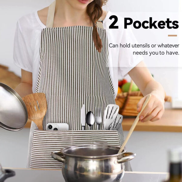 Adjustable Cooking Aprons With 2 Pockets Item No#30084 - Image 3