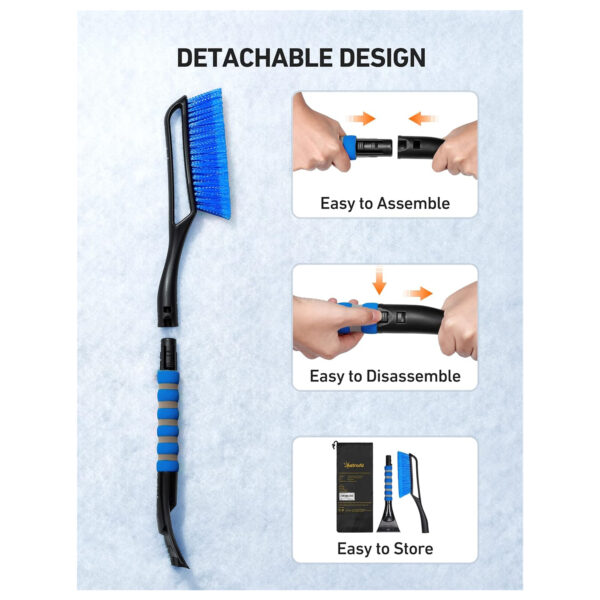 Snow Brush And Detachable Ice Scraper For Cars Item No#30085 - Image 3