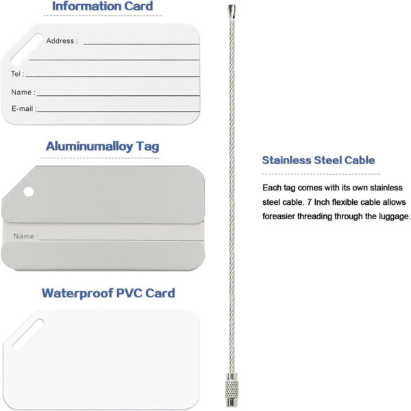 Aluminum Luggage Tags Travel Baggage Item No#30091 - Image 2