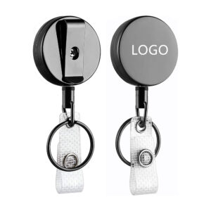 Metal Id Badge Holder With Belt Clip Key Ring For Name Card Item No#30092
