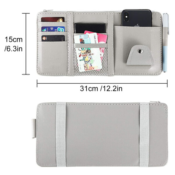 Car Sun Visor Organizer Sunglasses Holder Item No#30093 - Image 3