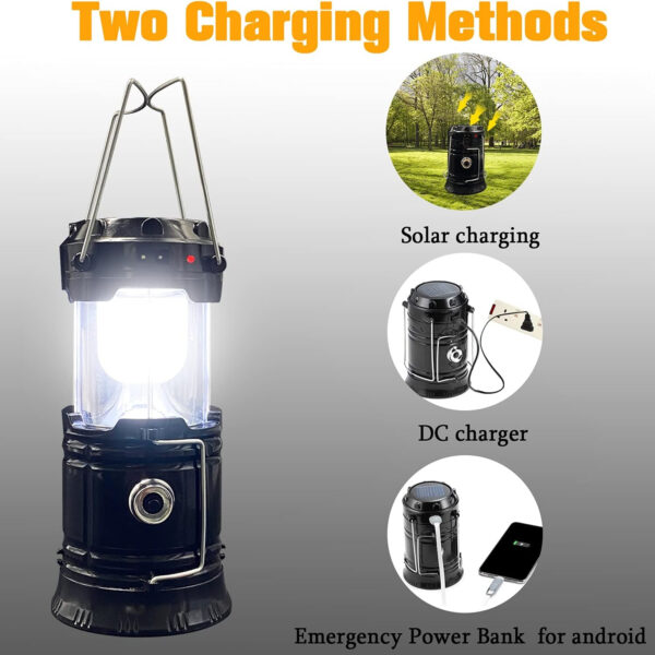 Usb Rechargeable Led Collapsible Solar Camping Lantern Item No#30104 - Image 2