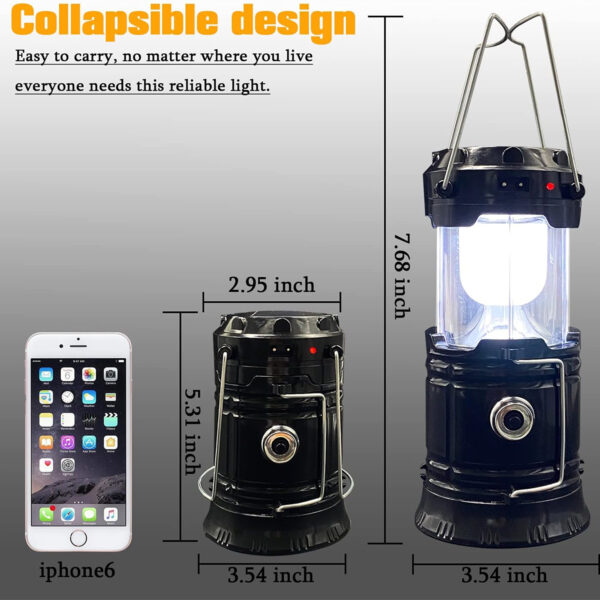 Usb Rechargeable Led Collapsible Solar Camping Lantern Item No#30104 - Image 5