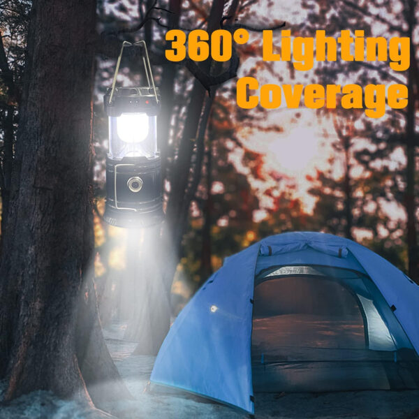 Usb Rechargeable Led Collapsible Solar Camping Lantern Item No#30104 - Image 4