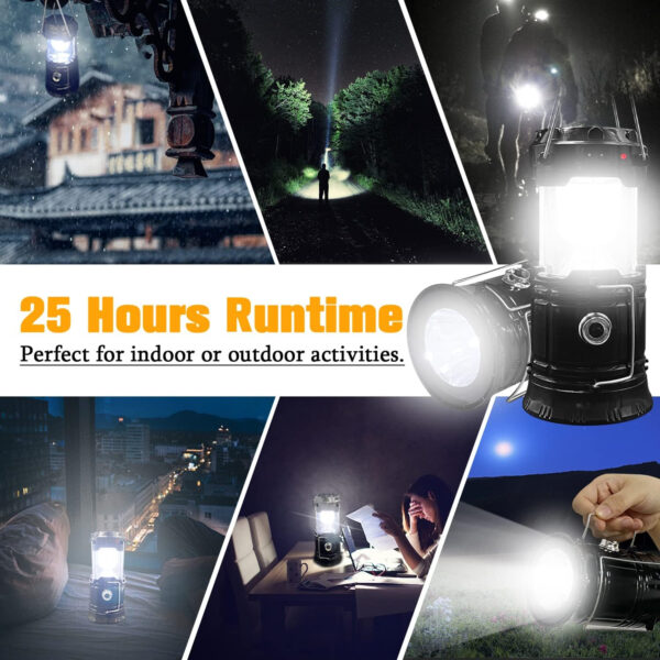 Usb Rechargeable Led Collapsible Solar Camping Lantern Item No#30104 - Image 3