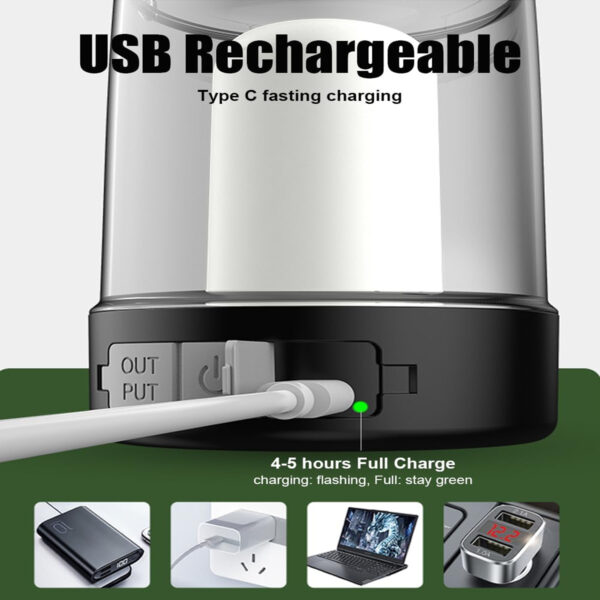 Usb Rechargeable Camping Tent Light Lantern Item No#30106 - Image 4