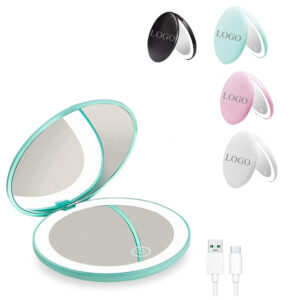 Usb Rechargeable Led Travel Makeup Mirror Item No#30110