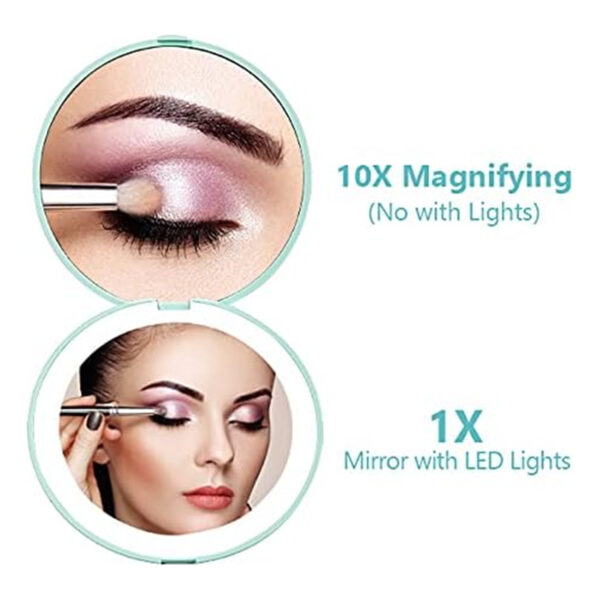 Usb Rechargeable Led Travel Makeup Mirror Item No#30110 - Image 5