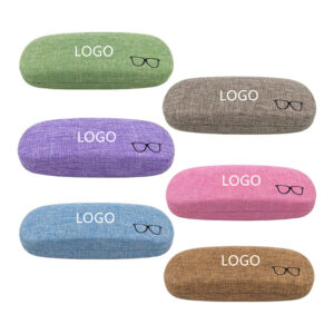 Hard Shell Linen Fabrics Eyeglasses Case Item No#30122