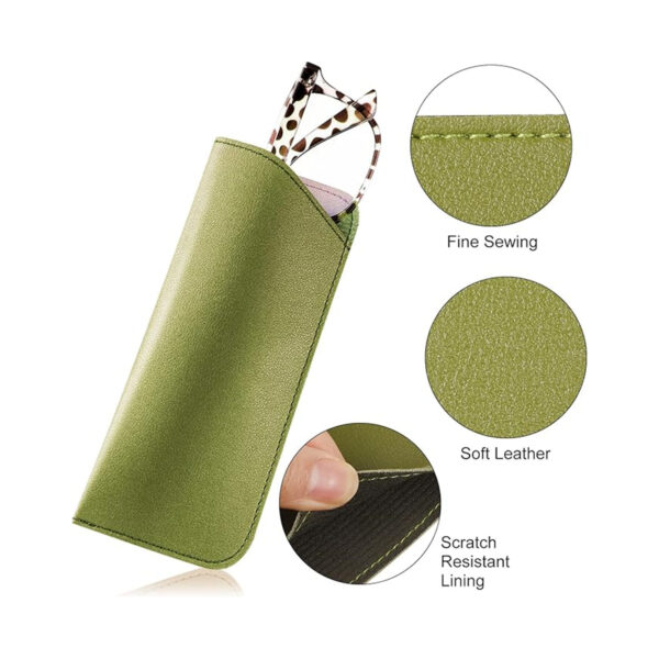 Soft Leather Eyeglass Cases Sunglasses Pouch Item No#30123 - Image 3