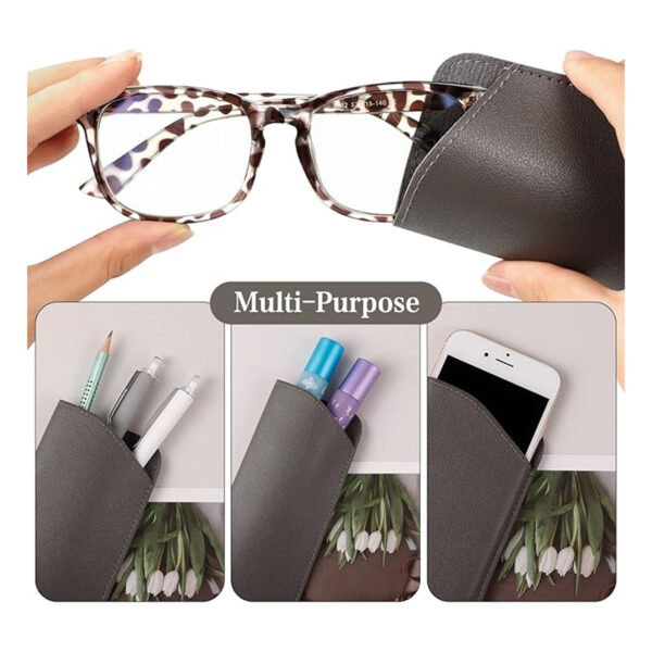 Soft Leather Eyeglass Cases Sunglasses Pouch Item No#30123 - Image 2