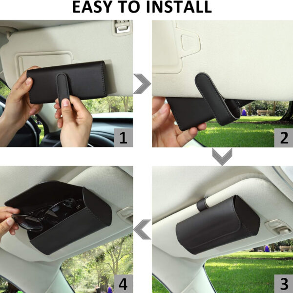 Sunglasses Storage Case Holder For Car Sun Visor Item No#30125 - Image 3