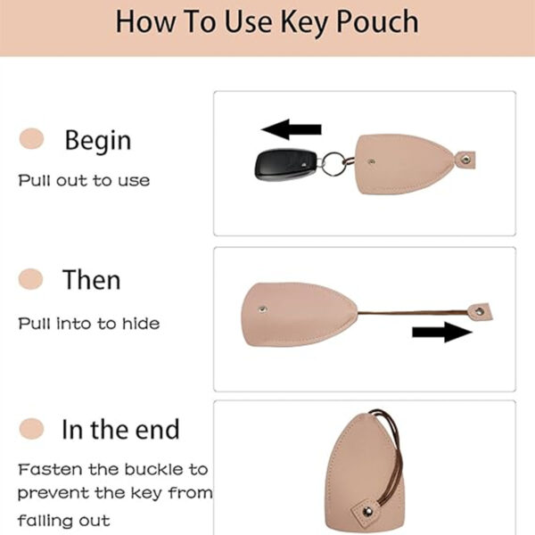 Pu Leather Pull-Out Key Case Car Key Protective Bag Item No#30134 - Image 4