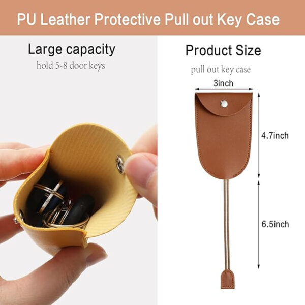 Pull Out Leather Key Case With With Button Lid Item No#30135 - Image 2