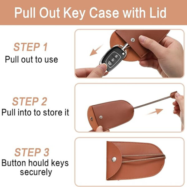 Pull Out Leather Key Case With With Button Lid Item No#30135 - Image 3