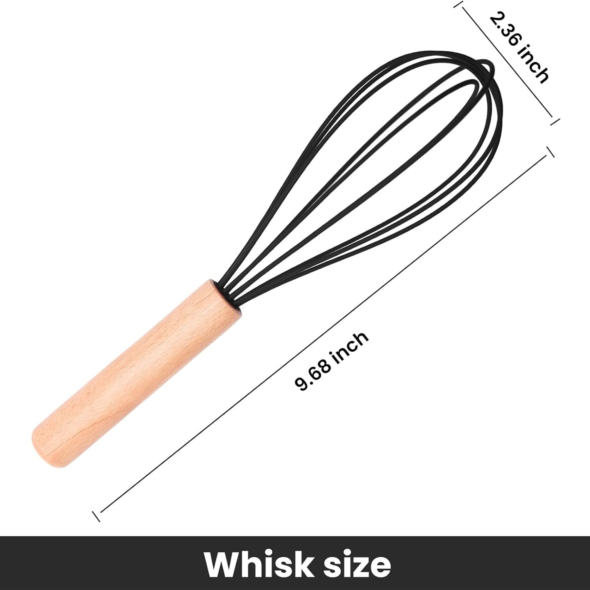 Silicone Whisks With Wooden Handle Item No#30143 - Image 2