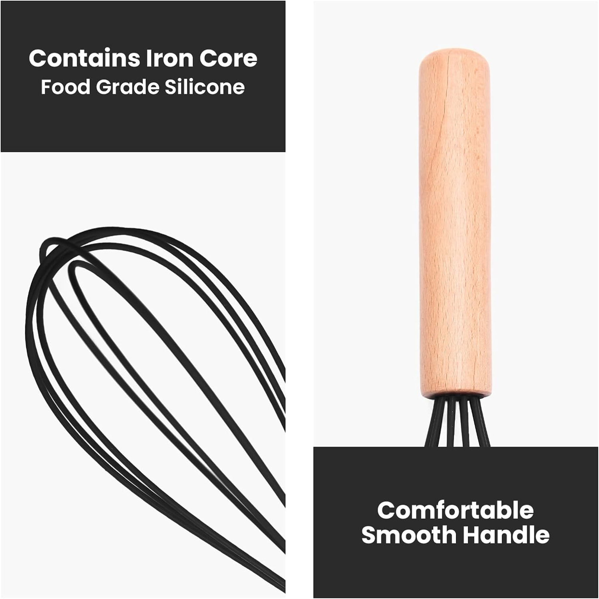 Silicone Whisks With Wooden Handle Item No#30143 - Image 4