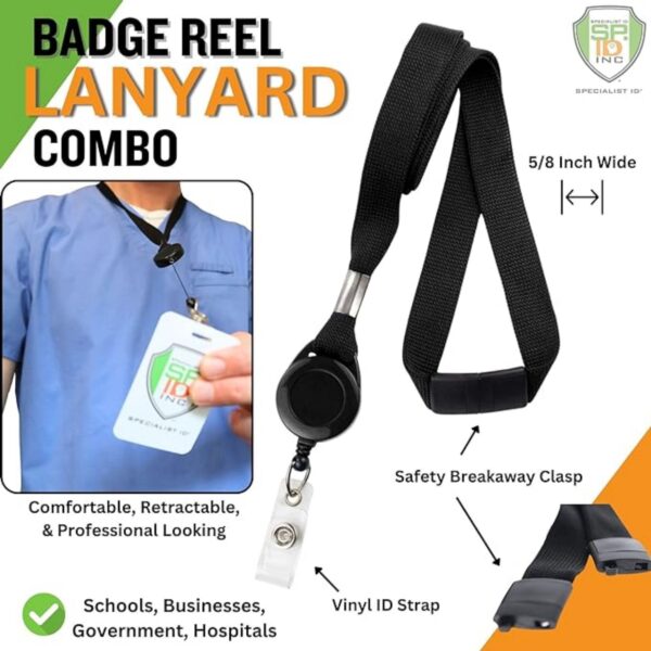 Comfort Black Breakaway Lanyard Item No#30918 - Image 3