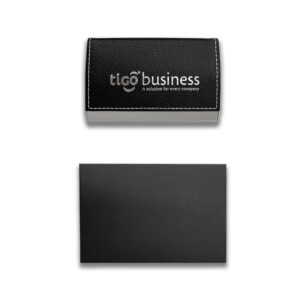 Black Leather Magnetic Business Card Holder Item No#30935