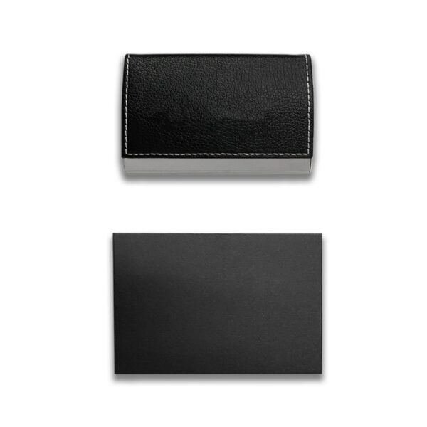 Black Leather Magnetic Business Card Holder Item No#30935 - Image 2