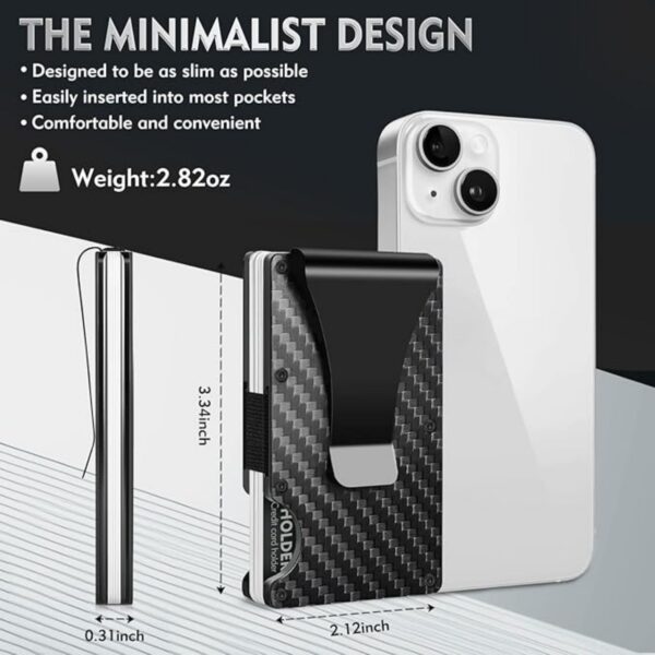 Minimalist Wallet For Men With Money Clip Item No#30938 - Image 3