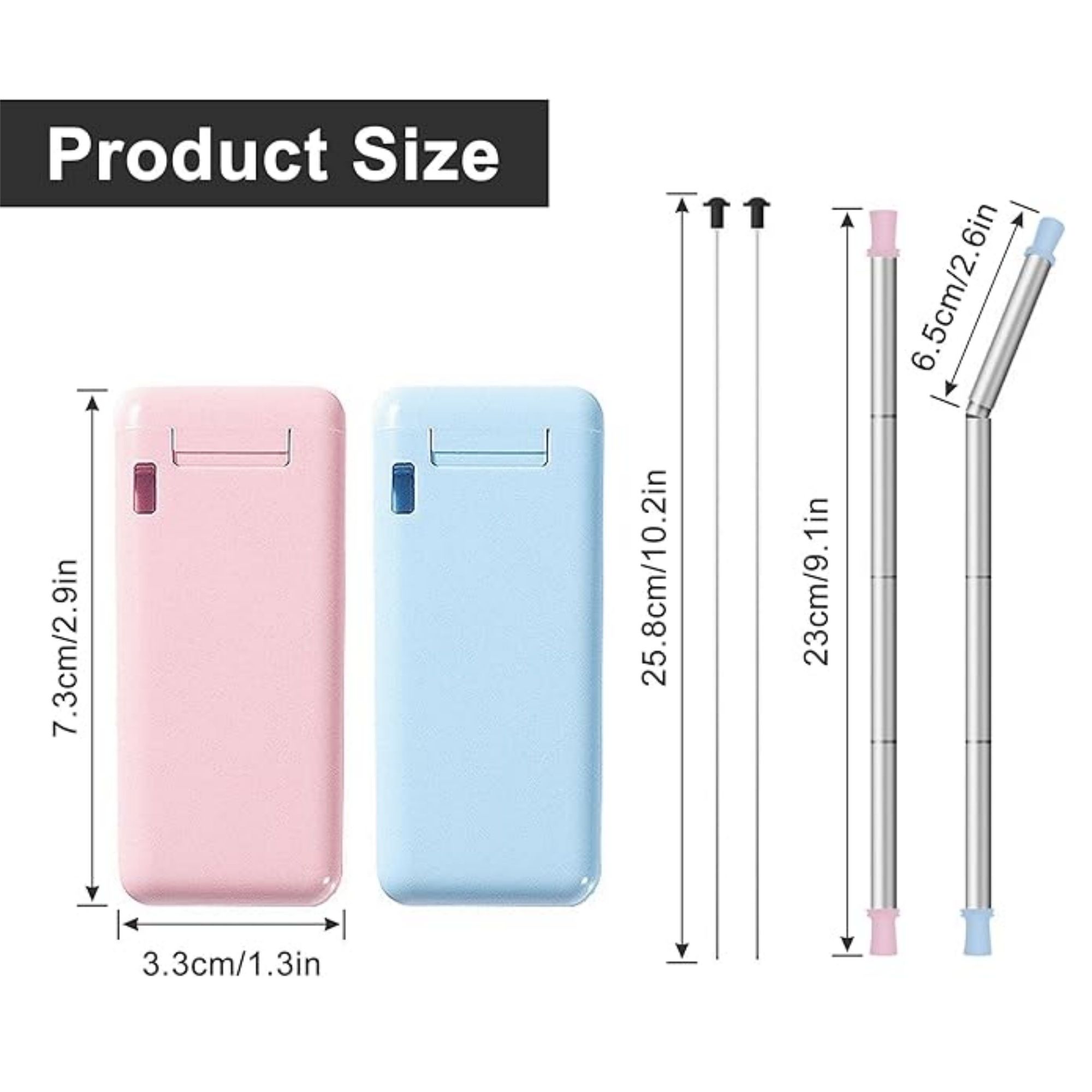 Collapsible Straw With Carrying Case Item No#30961 - Image 3