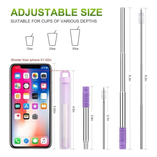 Stainless Steel Straw Travel Case Item No#30962 - Image 3