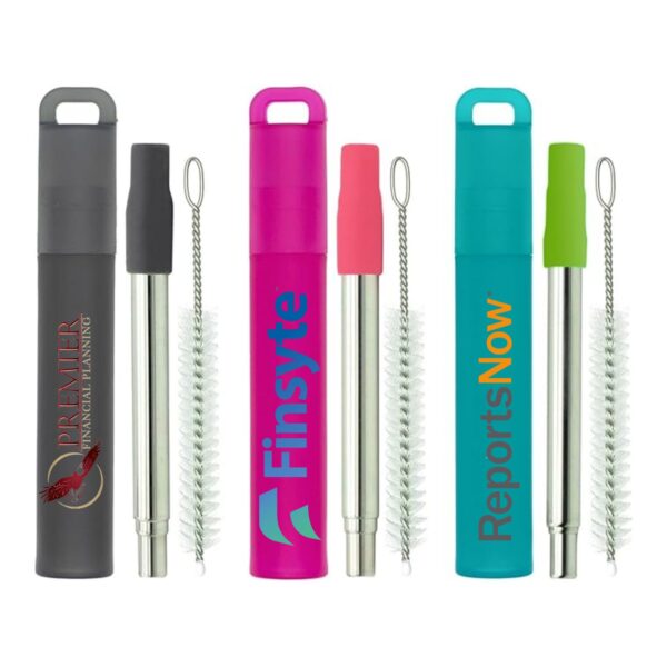 Stainless Steel Straw Travel Case Item No#30963