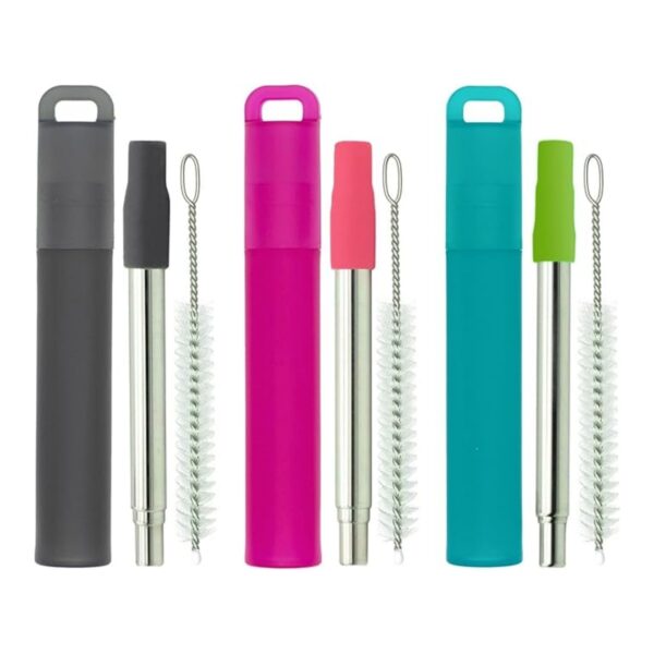 Stainless Steel Straw Travel Case Item No#30963 - Image 2
