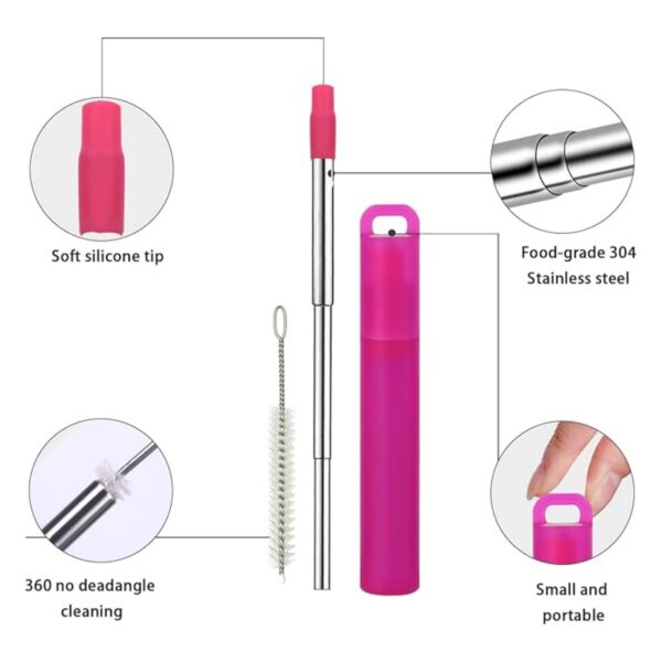 Stainless Steel Straw Travel Case Item No#30963 - Image 4
