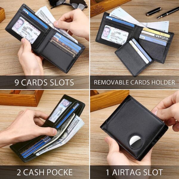 Rfid Blocking Genuine Leather Bifold Mens Wallet Item No#30993 - Image 4