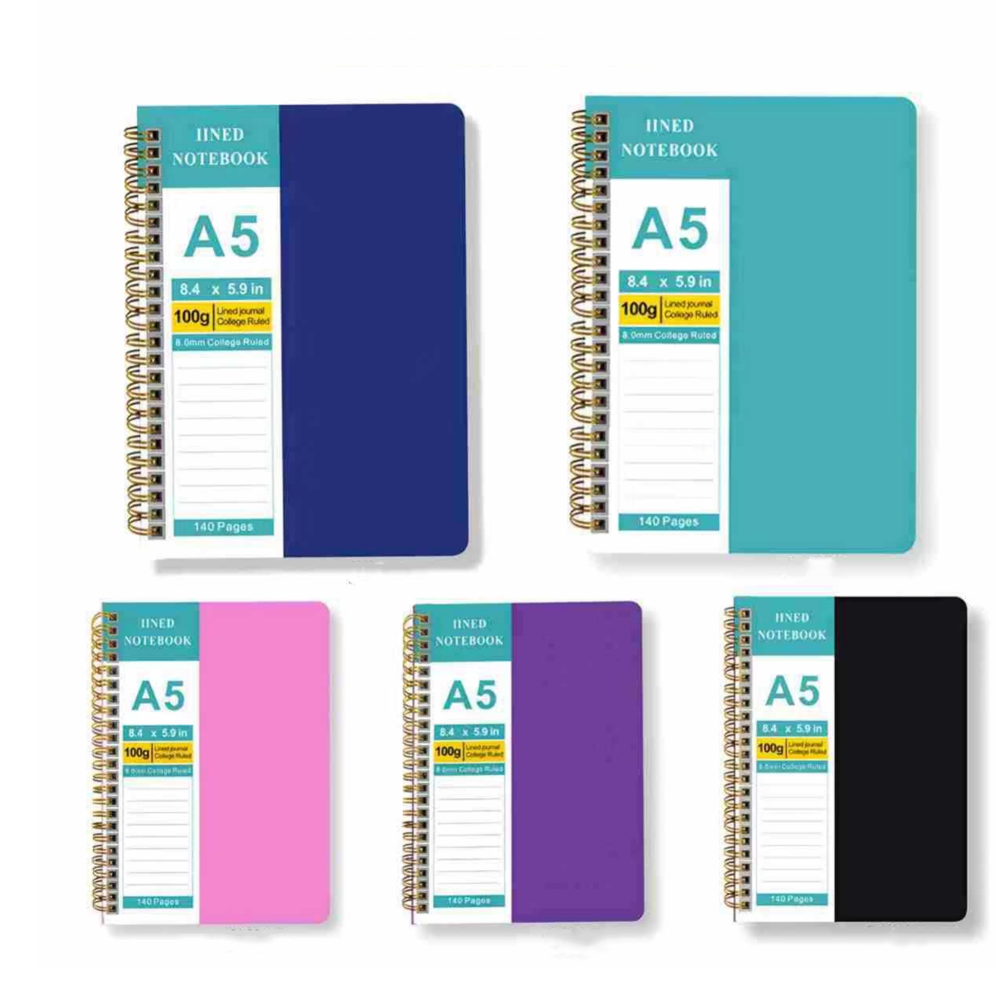 A5 Lined Spiral Journal Notebook Item No#31366 - Image 2