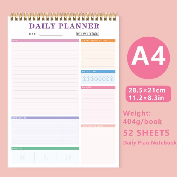 Undated Daily Planner A4 Item No#31381 - Image 4
