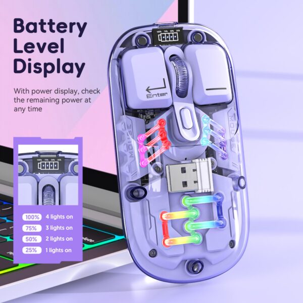 Transparent Dual-Mode Wireless Mouse Item No#31397 - Image 3