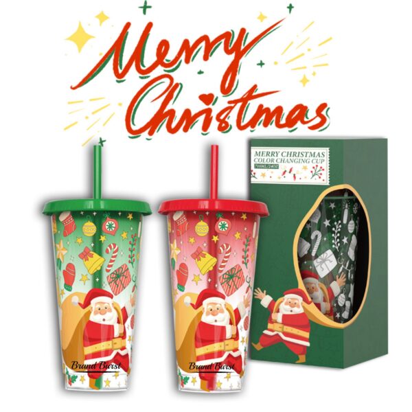 Pack Of 2 Christmas Color Changing Cups Item No#31401