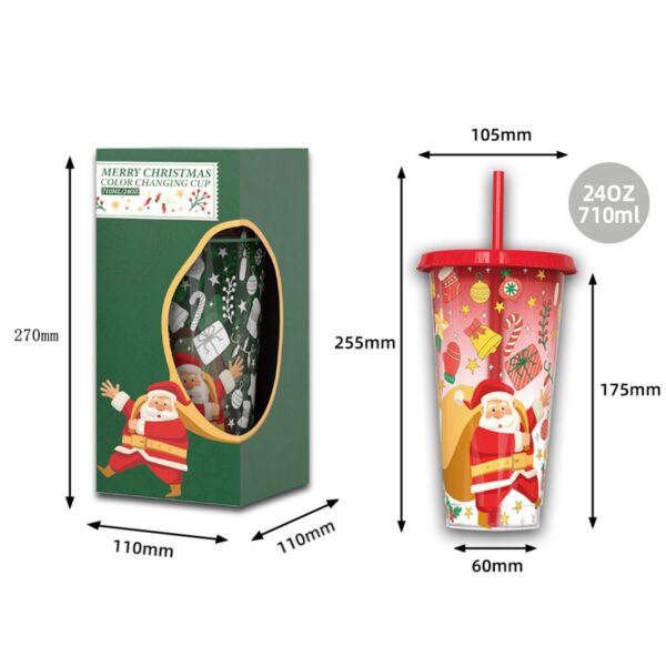 Pack Of 2 Christmas Color Changing Cups Item No#31401 - Image 3
