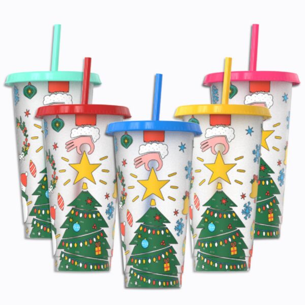 Christmas Color Changing Cups Item No#31408 - Image 2