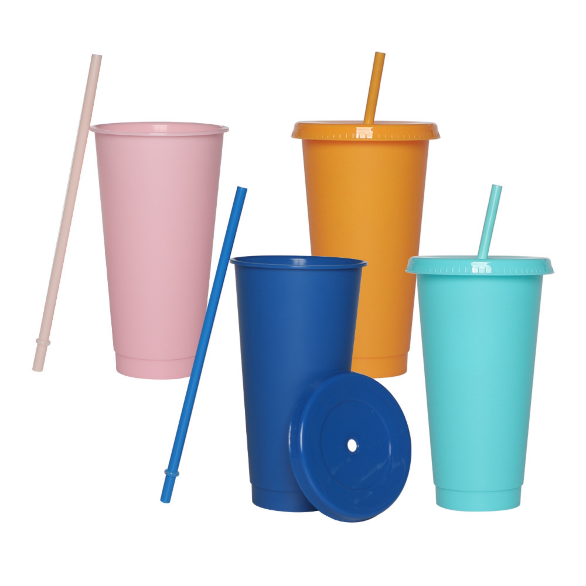 24 Oz Tumbler With Straw And Lid Item No#31409 - Image 6