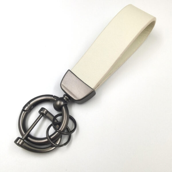 Leather Car Keychain With 4 Rings Item No#30621 - Image 5