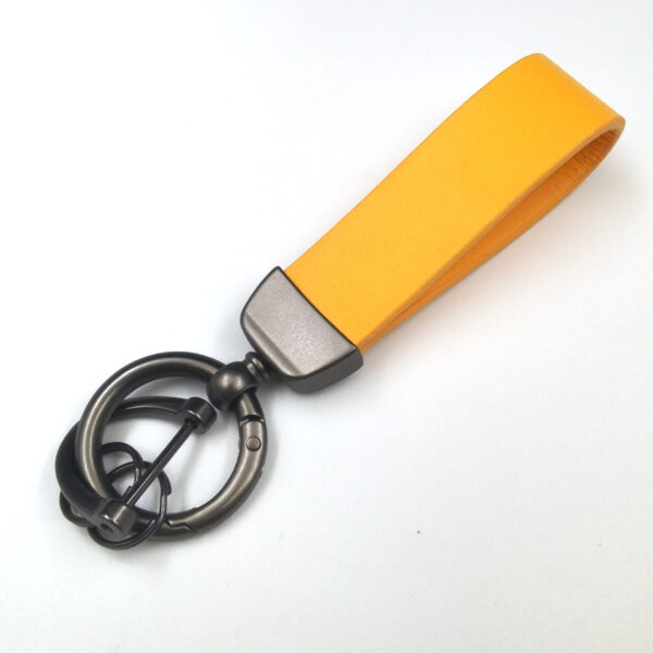 Leather Car Keychain With 4 Rings Item No#30621 - Image 8