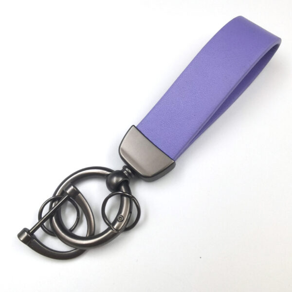 Leather Car Keychain With 4 Rings Item No#30621 - Image 9