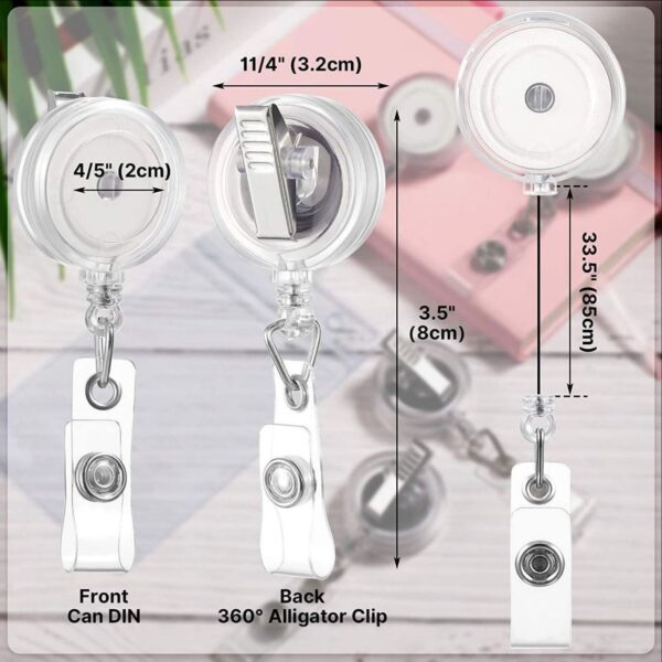 Clear Retractable Badge Reel Item No#31417 - Image 3