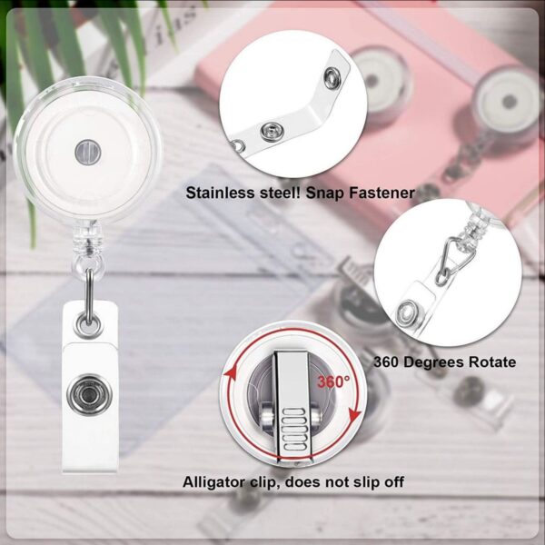 Clear Retractable Badge Reel Item No#31417 - Image 4