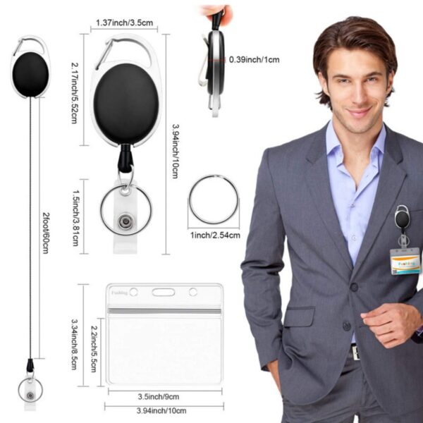 Id Badge Holder With Retractable Badge Reel Item No#31424 - Image 3
