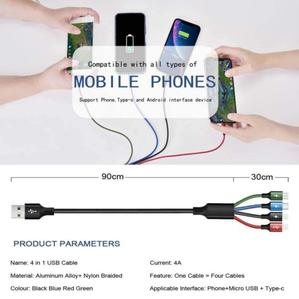 4-In-1 Multi Charging Cable Item No#31425 - Image 4
